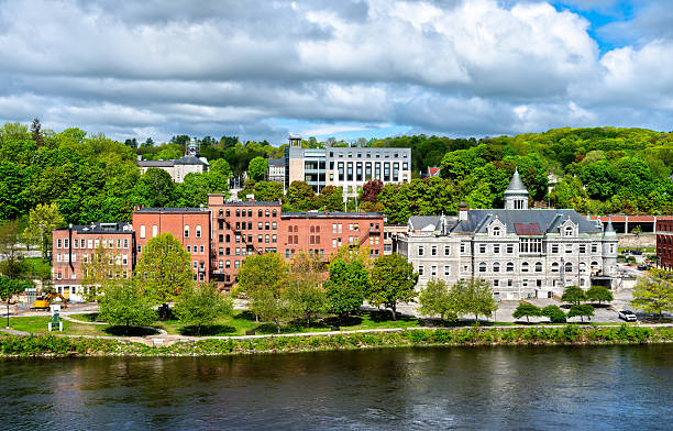 istock Downtown Augusta and Kennebec Riverfront in Maine, USA 2220528059