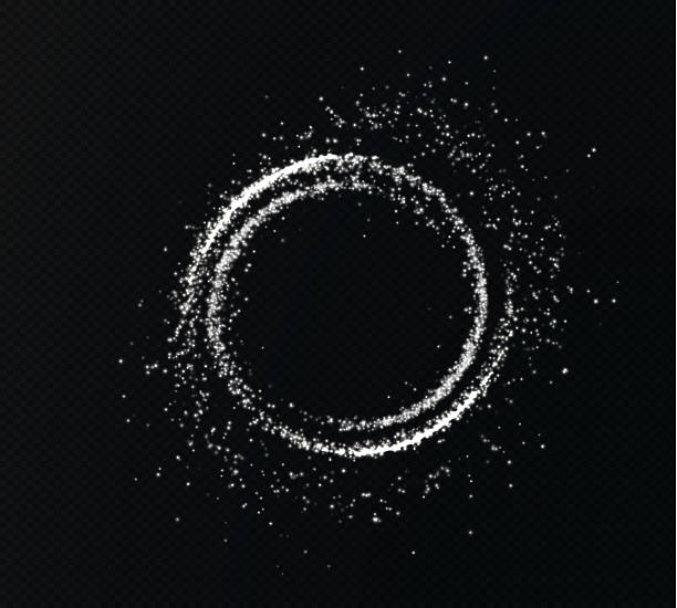 istock radiant diamond ring glows with silver brilliance, surrounded by shimmering glitter and sparkling particles. 2220528153