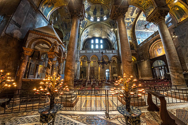 istock Interior of st. Mark's basilica showcasing its opulent mosaics and architecture 2220534183
