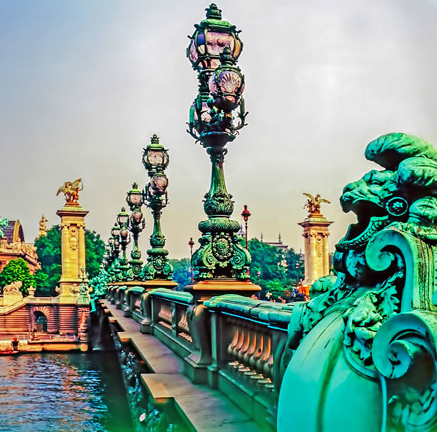 France, Paris, Invalides and Napoleon's tomb and  Alexandre III bridge