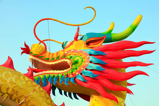 istock Chinese dragon sculpture 2220539204