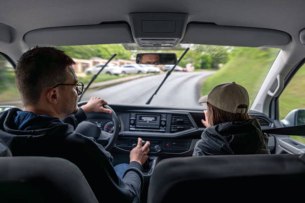 istock Driver in motion. Road ahead. Car journey. 2220539309