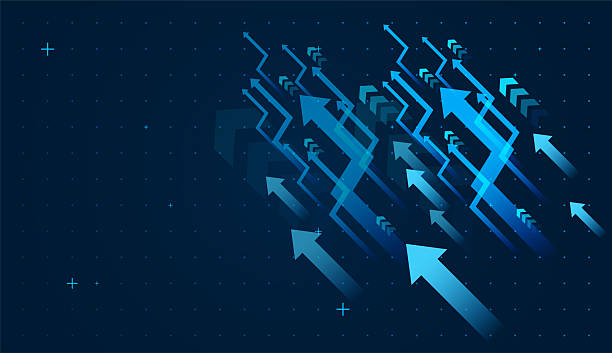 istock The glowing blue hues and geometric design give a futuristic feel, ideal for technology or innovation-related presentations. vector, illustration 2220545165