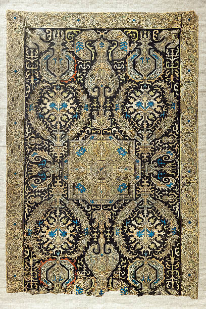 istock Ornate Persian-style rug showcasing intricate floral and geometric patterns 2220545575
