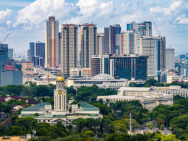 istock Panoramic View of Manila City Skyline with Iconic Clock Tower 2220547690