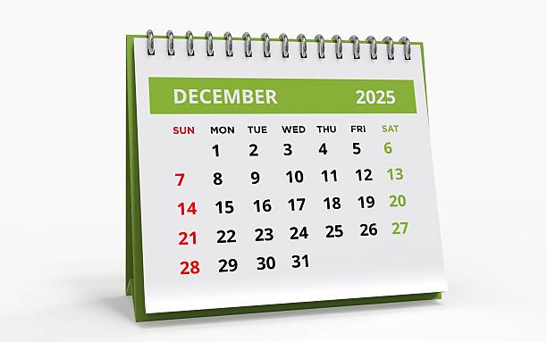 istock Standing Desk Calendar December 2025 2220558640