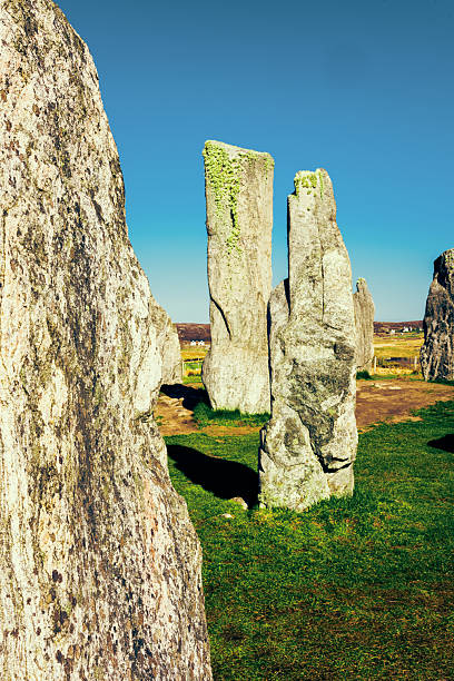 The ancient stone circle at Callanish on the Island of Lewis and Harris in the Outer Hebrides of Scotland.