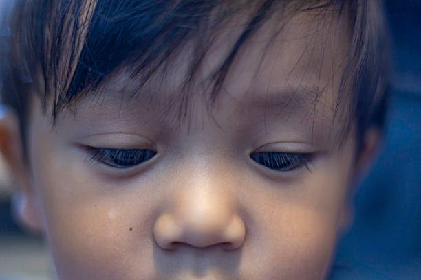 Close Up Of A Toddler Face, Background for advertising and wallpaper in education and lifestyle scene.