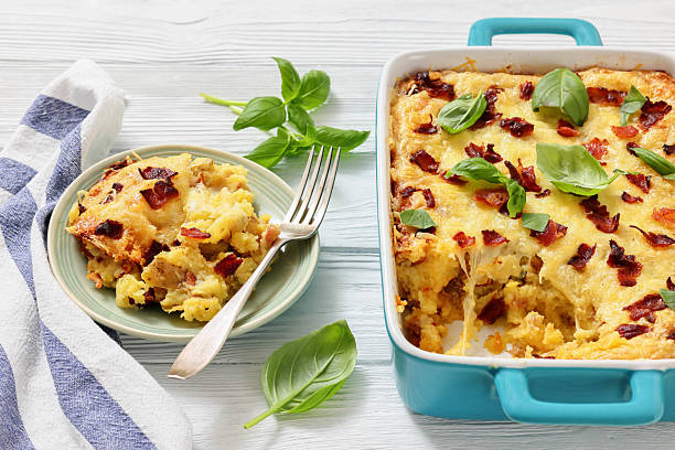 istock twice baked potato casserole in a baking dish 2220572761