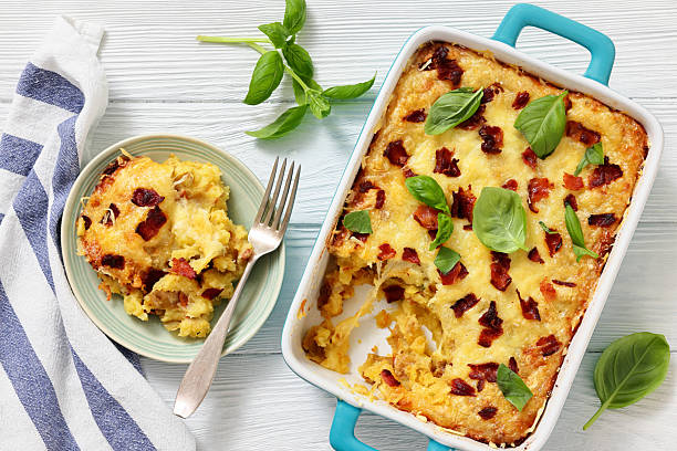 istock twice baked potato casserole in a baking dish 2220572843
