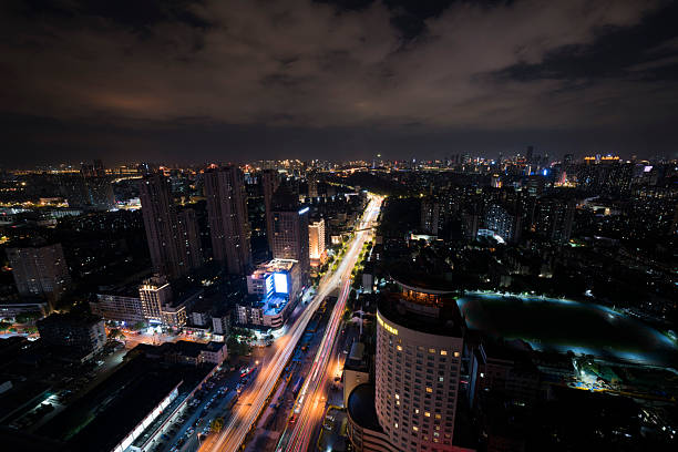 istock Beautiful Wuhan City Skyline Night Scene 2220574077