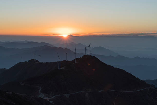 Beautiful sunrise scenery on the mountaintop