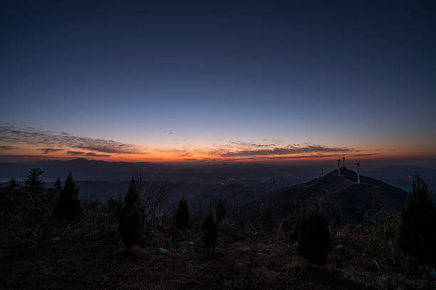 Beautiful sunrise scenery on the mountaintop