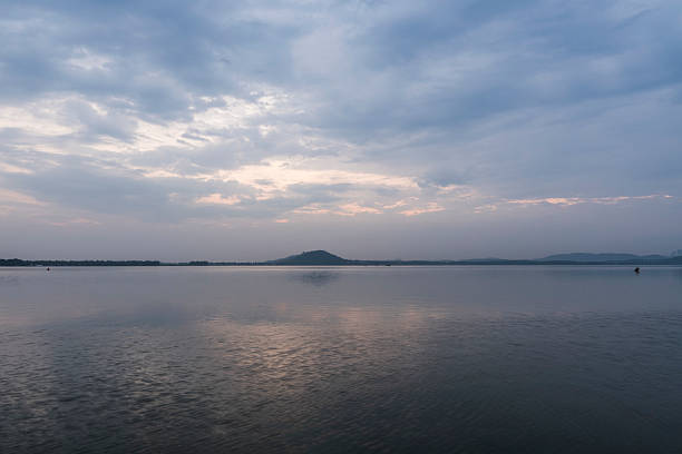 Sunrise and Morning Glow by the Beautiful Lake