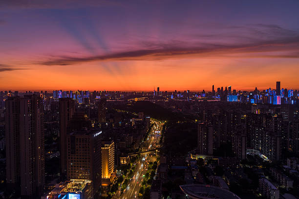istock Beautiful Wuhan City Skyline Night Scene 2220574604
