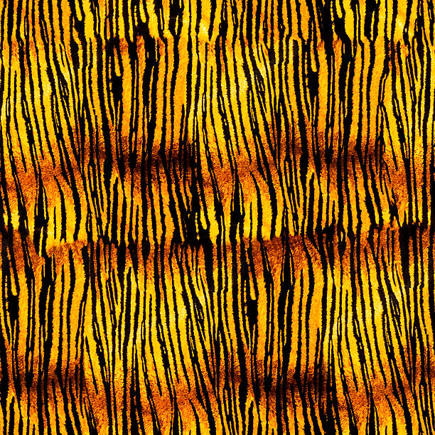 istock Seamless 4k photo texture of tiger patterned synthetic cloth. 2220575525