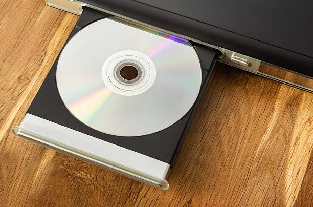 Photo of cd or dvd player with disc.