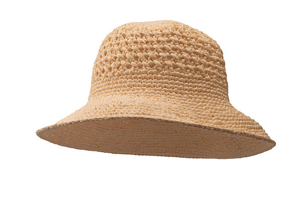 istock Straw summer hat with isolated on white background. 2220583841