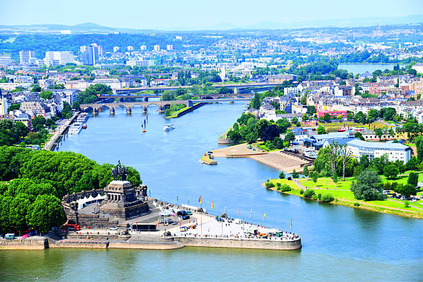 The Deutsche Eck in Koblenz, Germany.