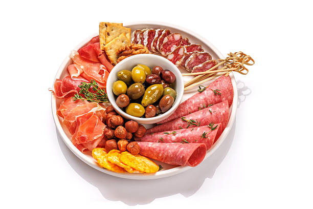 istock An assortment of various meats arranged on a plate, ideal for an antipasto 2220588621