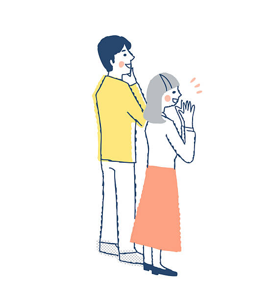 istock Back view of a happy couple looking to the side 2220589731