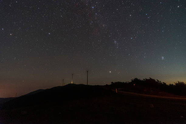 istock Beautiful Night Starry Sky Galaxy 2220592773