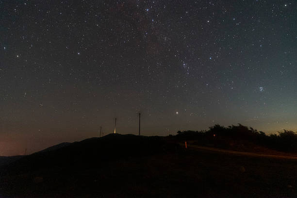 istock Beautiful Night Starry Sky Galaxy 2220592778