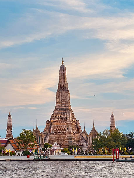 istock Wat Arun at Sunset on the Chao Phraya River, Bangkok 2220593745
