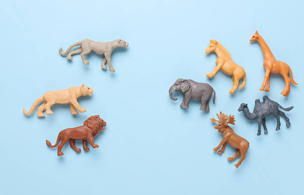 istock Toy zoo wild animals. Predators and herbivores 2220594409
