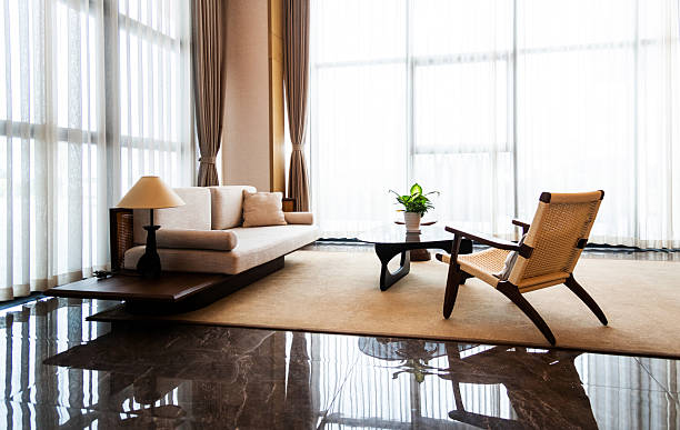 istock Modern living room with sofa and coffee table 2220598009