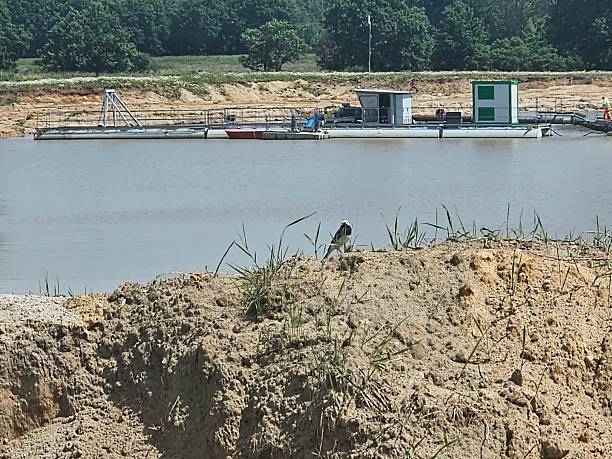 istock A view of the suction dredge. 2220600223