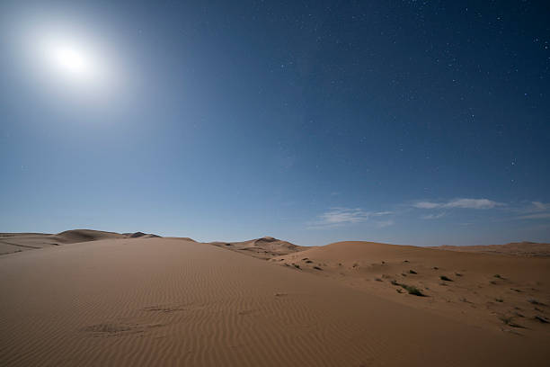istock Beautiful moonlight on the desert at night 2220608513