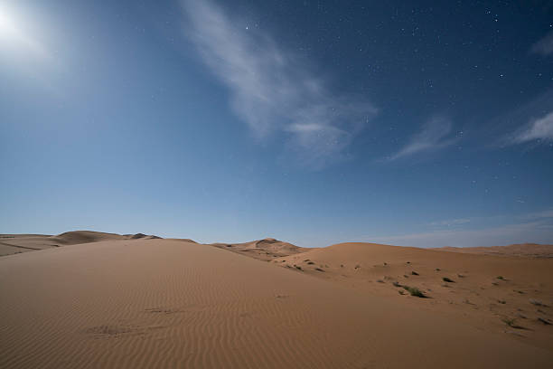 istock Beautiful moonlight on the desert at night 2220608524