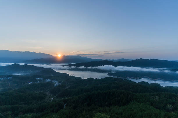 istock Beautiful mountaintop and stunning sunset scenery 2220608552