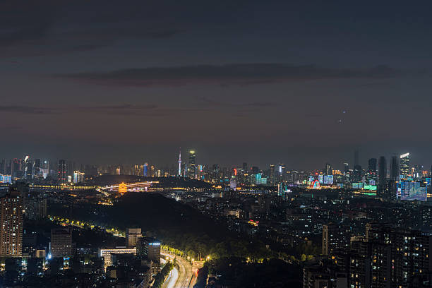 istock Beautiful skyline scenery of Wuhan, China 2220608563