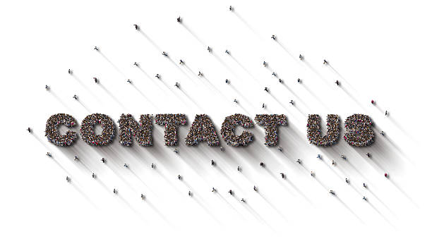 istock Large group of people forming Contact Us lettering text 2220608926