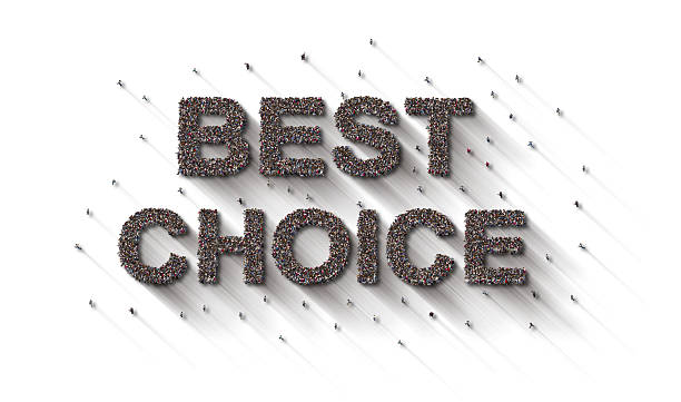istock Large group of people forming Best Choice lettering text 2220609472