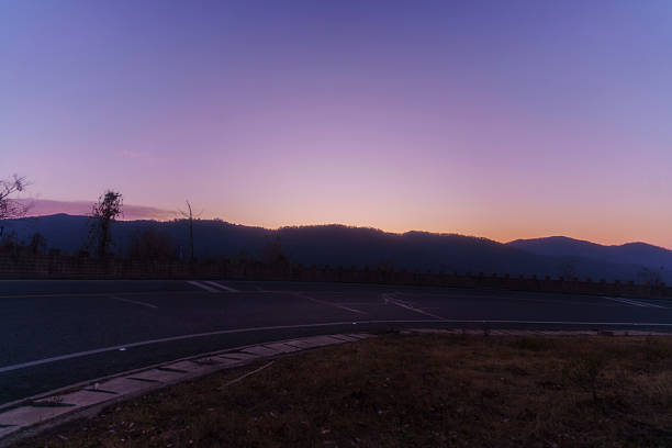 Beautiful Mountain Top Highway Sunrise Scenery