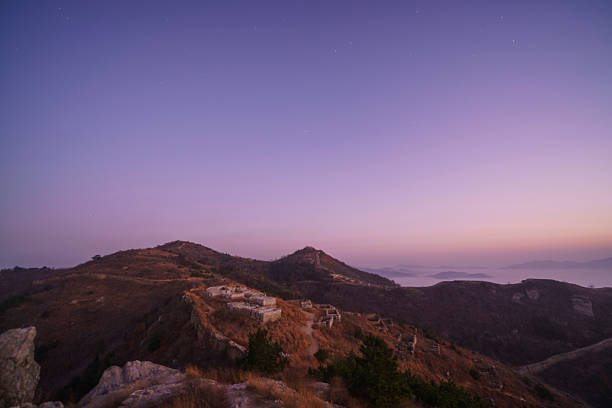 Beautiful sunrise scenery on the mountaintop