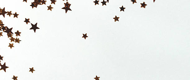 istock Banner with golden stars confetti. 2220613915