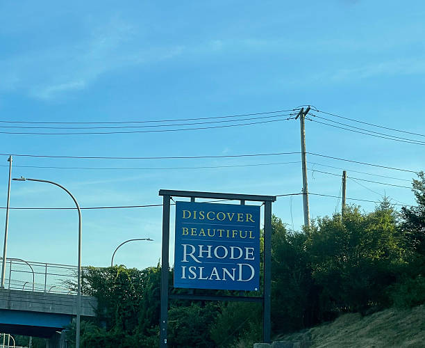 istock Rhode Island street sign - US state signs 2220613968