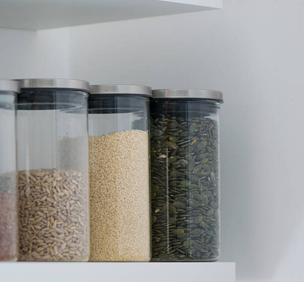 istock Kitchen Jars with Grains, Seeds and Herbs 2220622985