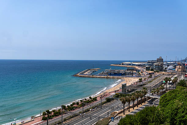 istock Looking down on Miracle Beach in Tarragona, Spain 2220626118