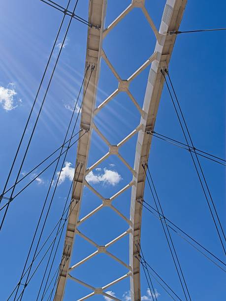 istock Bright sun highlighting the engineering marvel of the arch bridge over the Arkansas River in Little Rock 2220635510