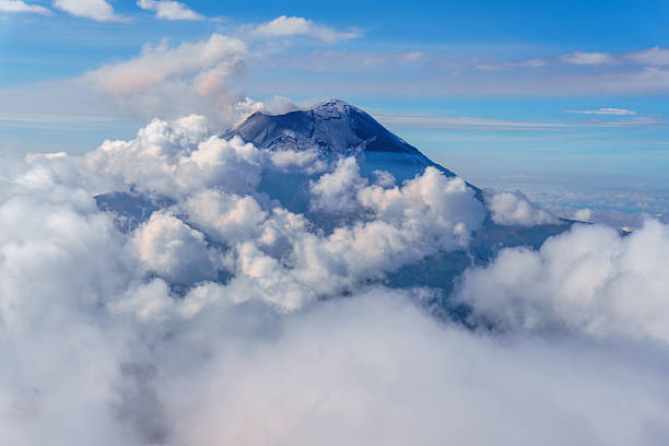 istock popocatepetl volcano erupting seen from above the clouds 2220636441