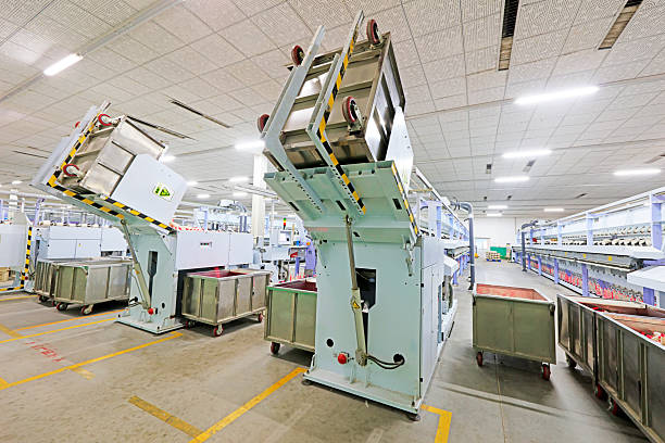 istock Mechanical equipment in the spinning workshop 2220637958