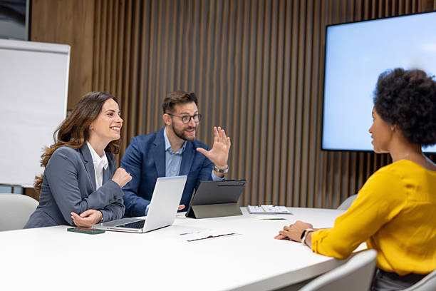 istock Managers interviewing a candidate in the office meeting room 2220639970