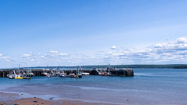 Annapolis basin, Nova Scotia, Canada - June 3, 2025: A beautiful town on the Annapolis basin renowned as the Scallop Capital of the World\