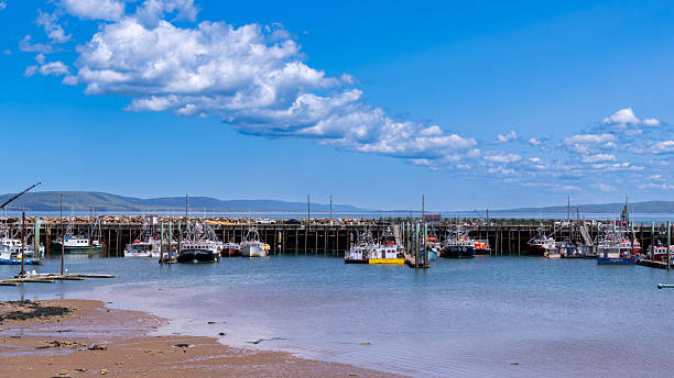 Annapolis basin, Nova Scotia, Canada - June 3, 2025: A beautiful town on the Annapolis basin renowned as the Scallop Capital of the World\