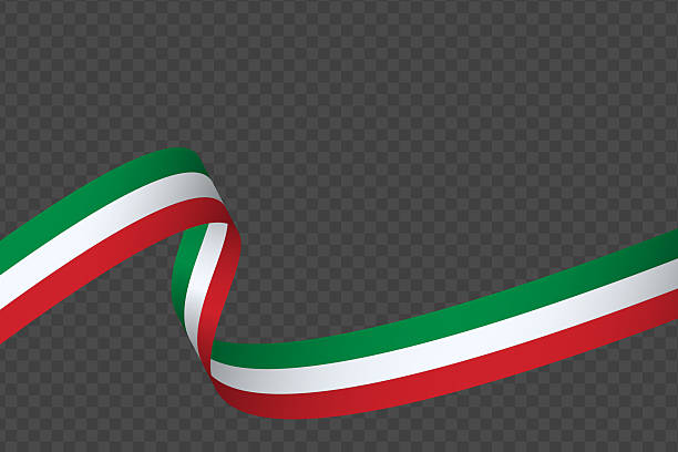 italian flag ribbon for design template